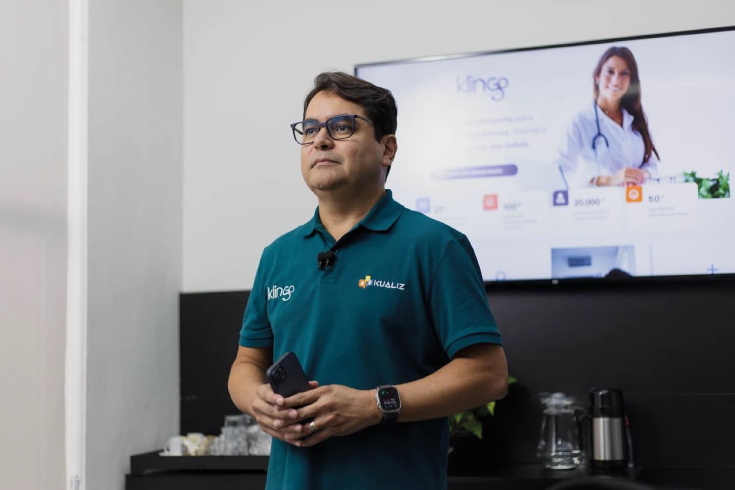 Equipe Support apresentando soluções de tecnologia